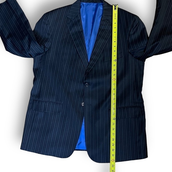 Edward Baumann Clothiers Men’s Black Pinstripe Blazer - Approximate Size 46” - Picture 7 of 12